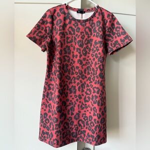 Leopard Print Scuba Dress, Size L by MAX+ASH